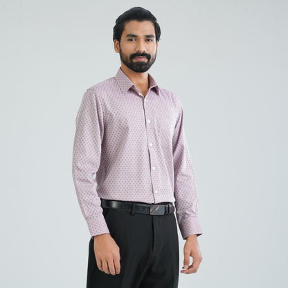 Men's Red Cotton Formal Shirt