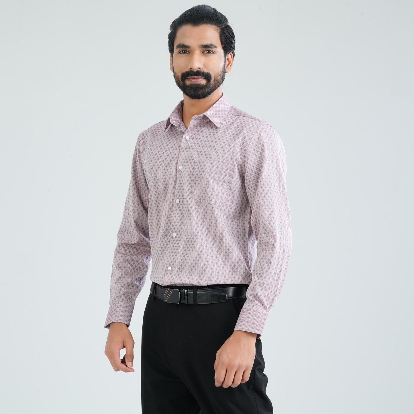 Men's Red Cotton Formal Shirt