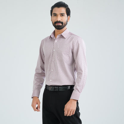 Men's Red Cotton Formal Shirt