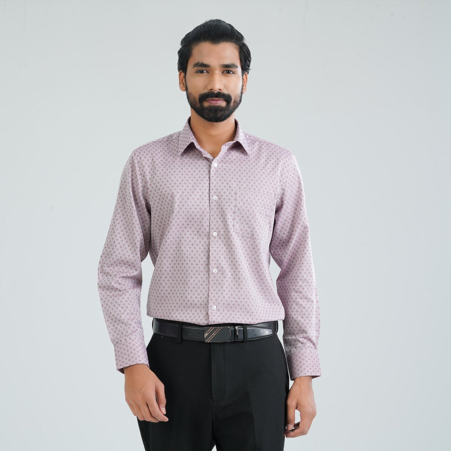 Men's Red Cotton Formal Shirt