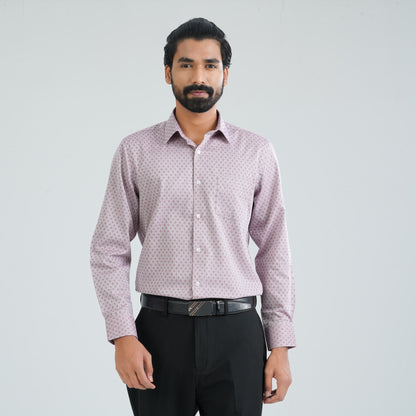 Men's Red Cotton Formal Shirt