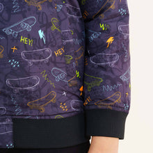 Load image into Gallery viewer, Boys Black Printed Bomber Jacket
