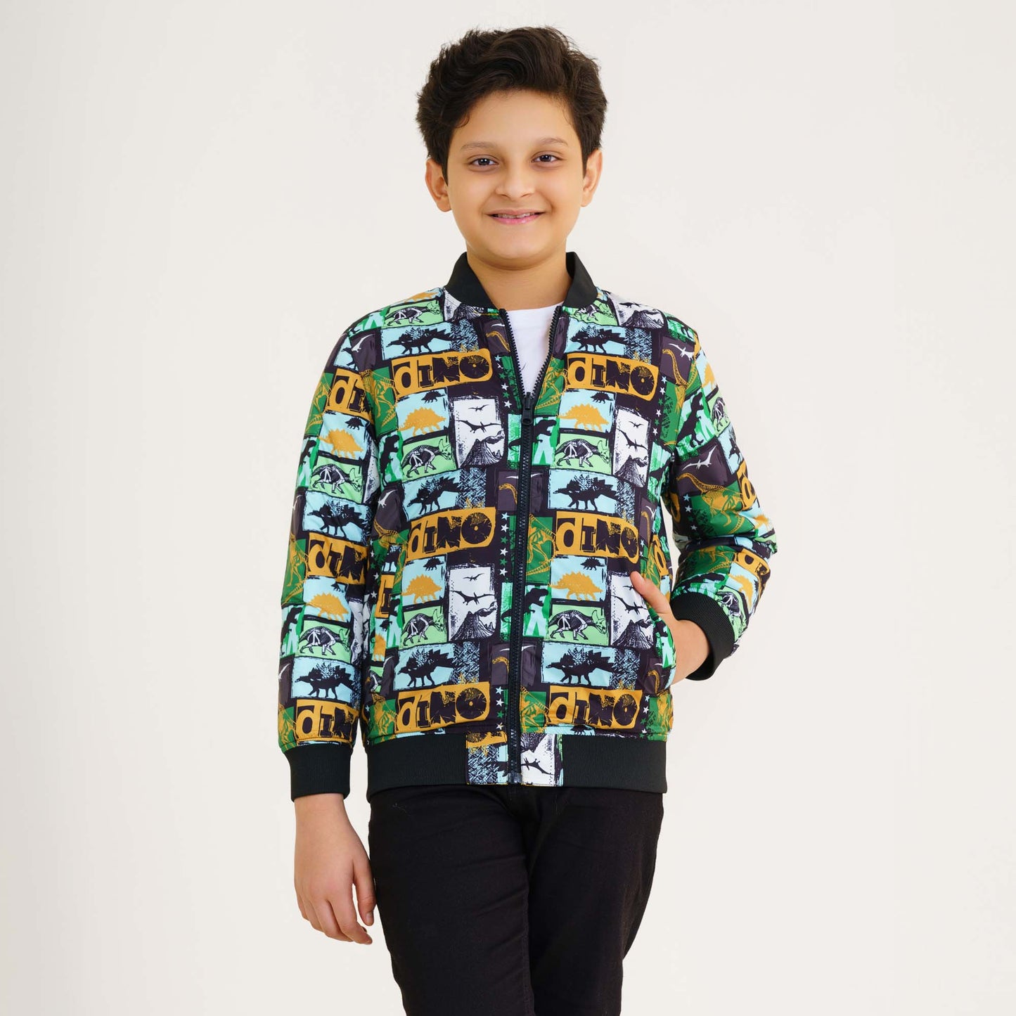 Boys Mustard Reversible Bomber Jacket
