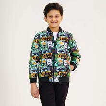 Load image into Gallery viewer, Boys Mustard Printed Bomber Jacket
