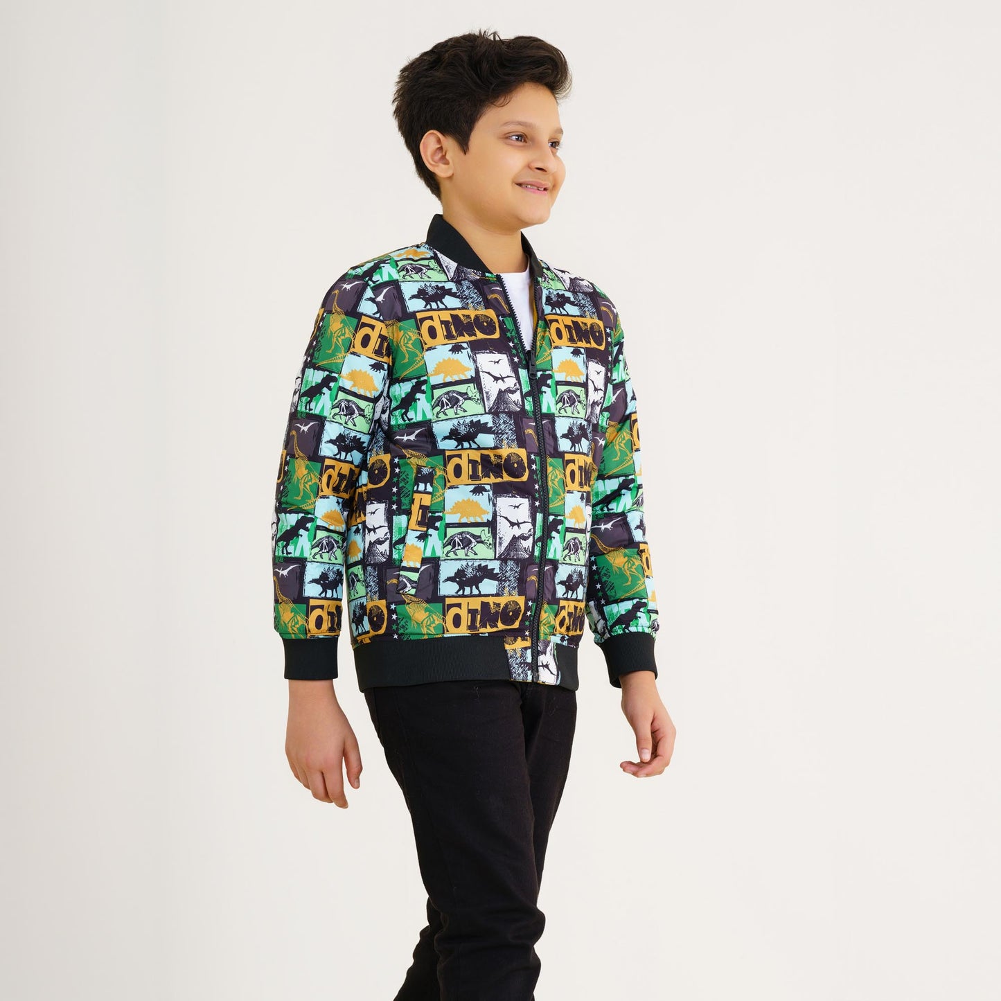 Boys Mustard Reversible Bomber Jacket