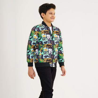 Boys Mustard Reversible Bomber Jacket