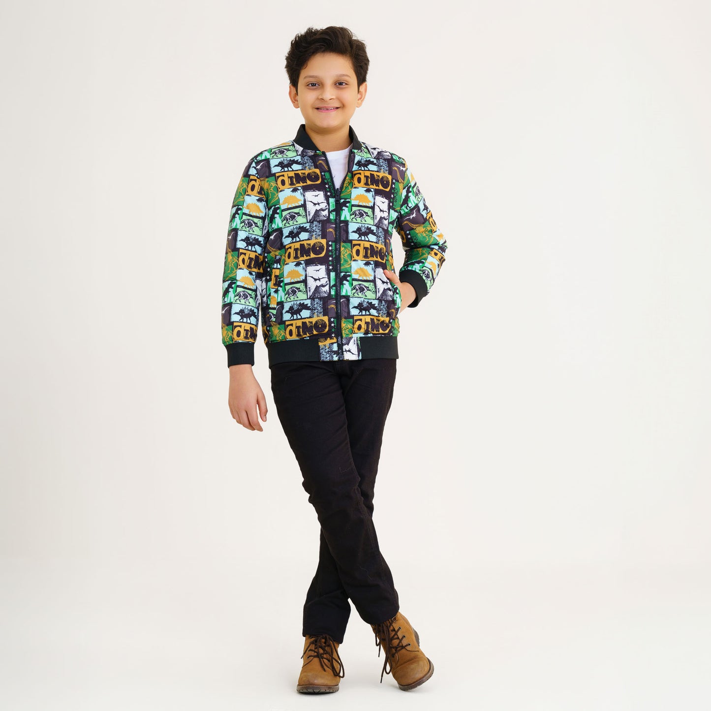 Boys Mustard Reversible Bomber Jacket