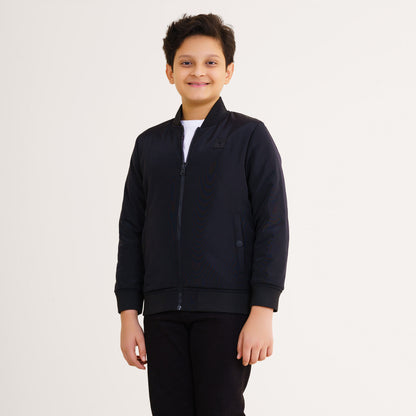 Boys Black Reversible Bomber Jacket