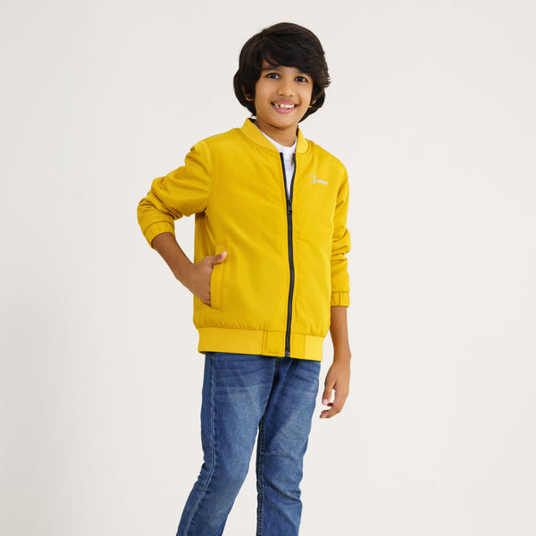 Baby Boys Mustard Bomber Jacket