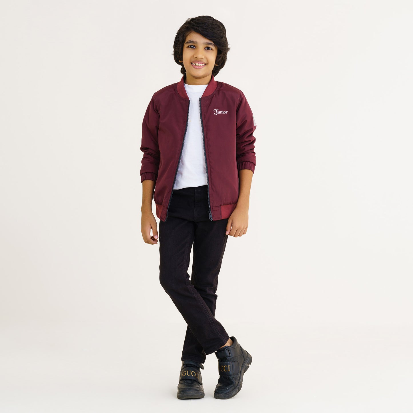 Baby Boys Maroon Bomber Jacket
