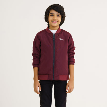 Baby Boys Maroon Bomber Jacket