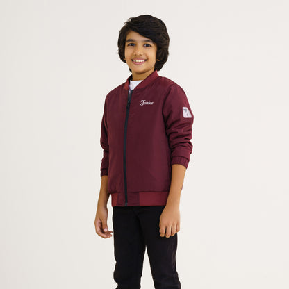 Baby Boys Maroon Bomber Jacket