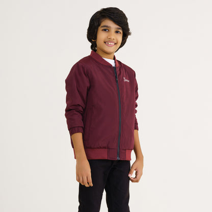 Baby Boys Maroon Bomber Jacket