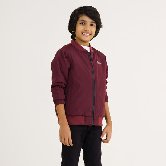 Baby Boys Maroon Bomber Jacket