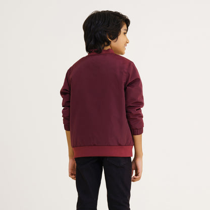 Baby Boys Maroon Bomber Jacket