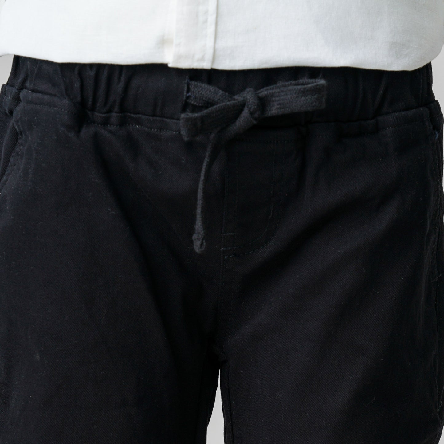 Boys Black Twill Pant