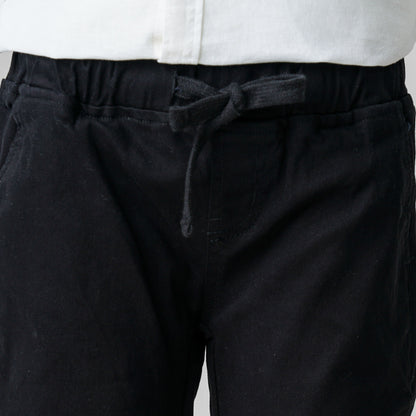Boys Black Twill Pant