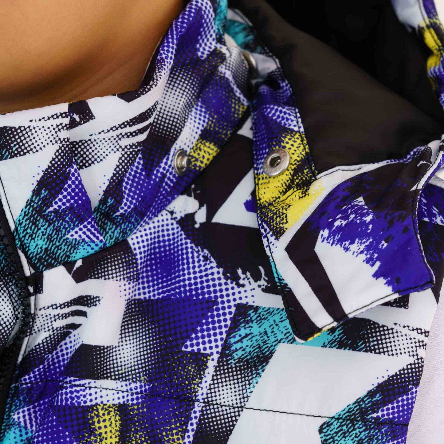 Boys Blue Printed Husky Jacket