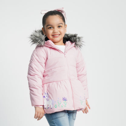Baby Girl's Pink Quilted Jacket