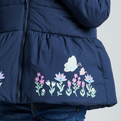 Baby Girl's Navy Quilted Jacket