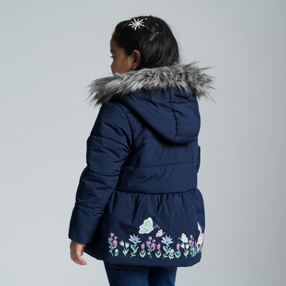 Baby Girl's Navy Quilted Jacket