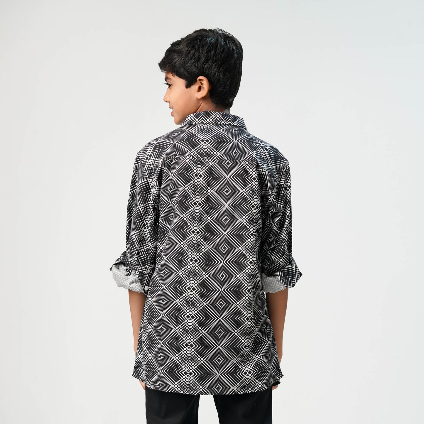 Boys Black Aop Shirt