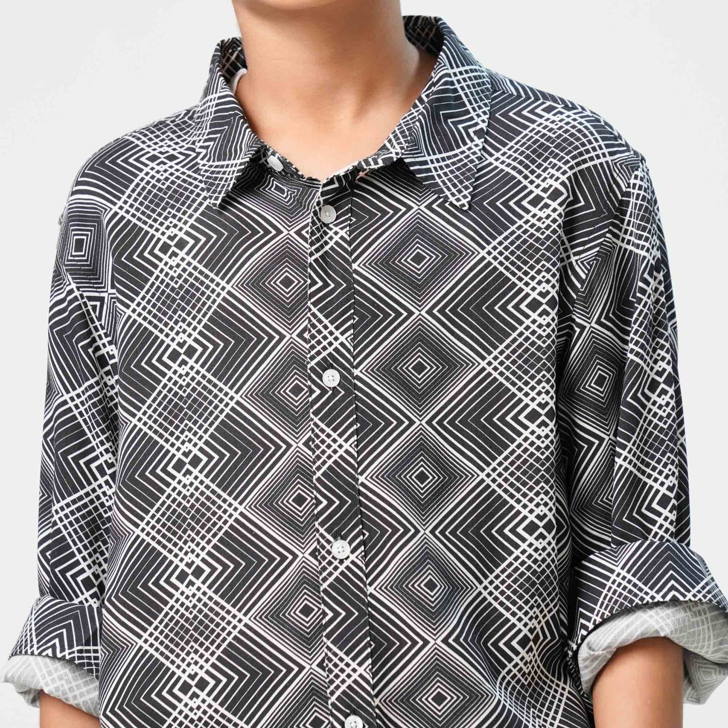 Boys Black Aop Shirt