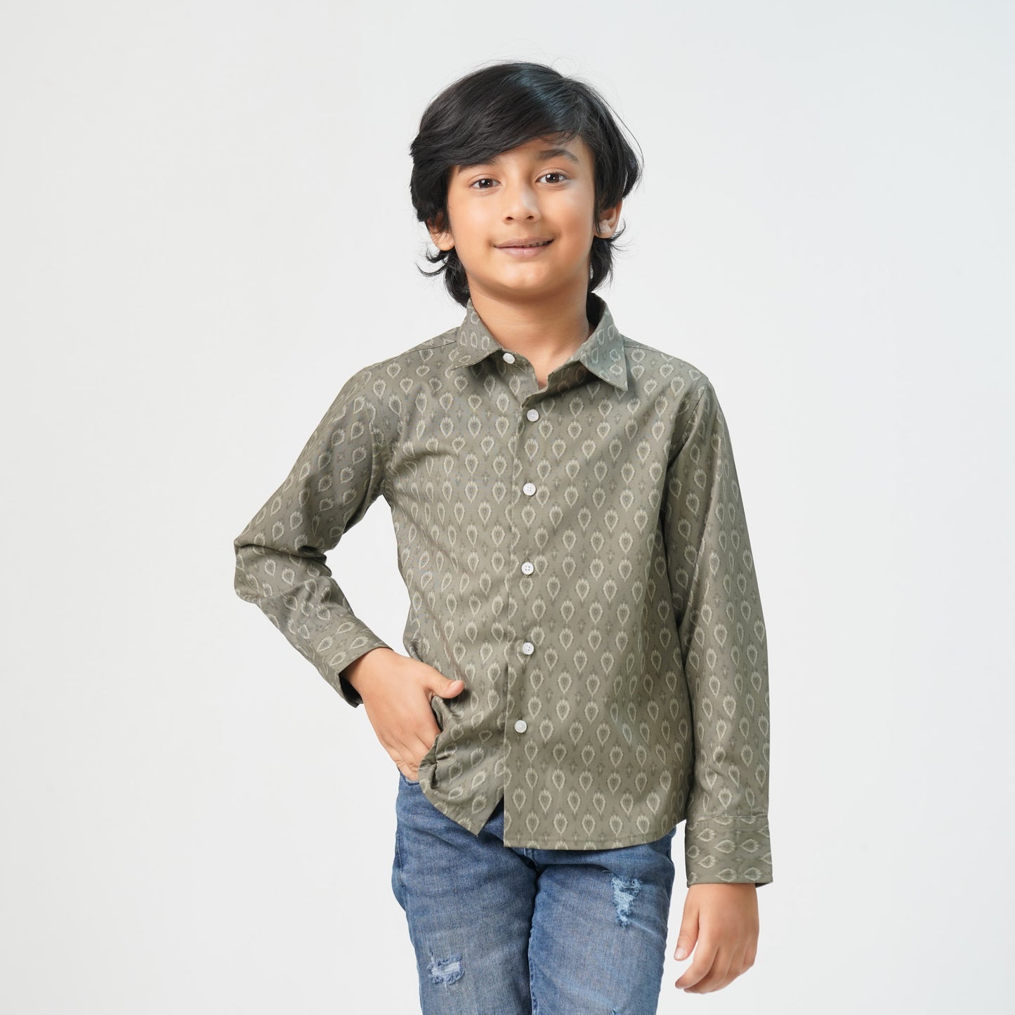 Baby Boy Olive L/S Shirt