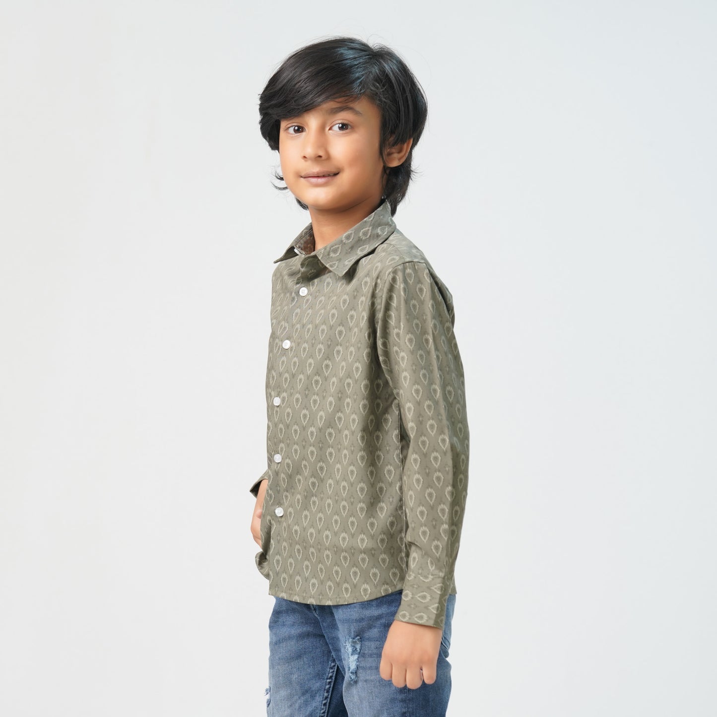 Baby Boy Olive L/S Shirt