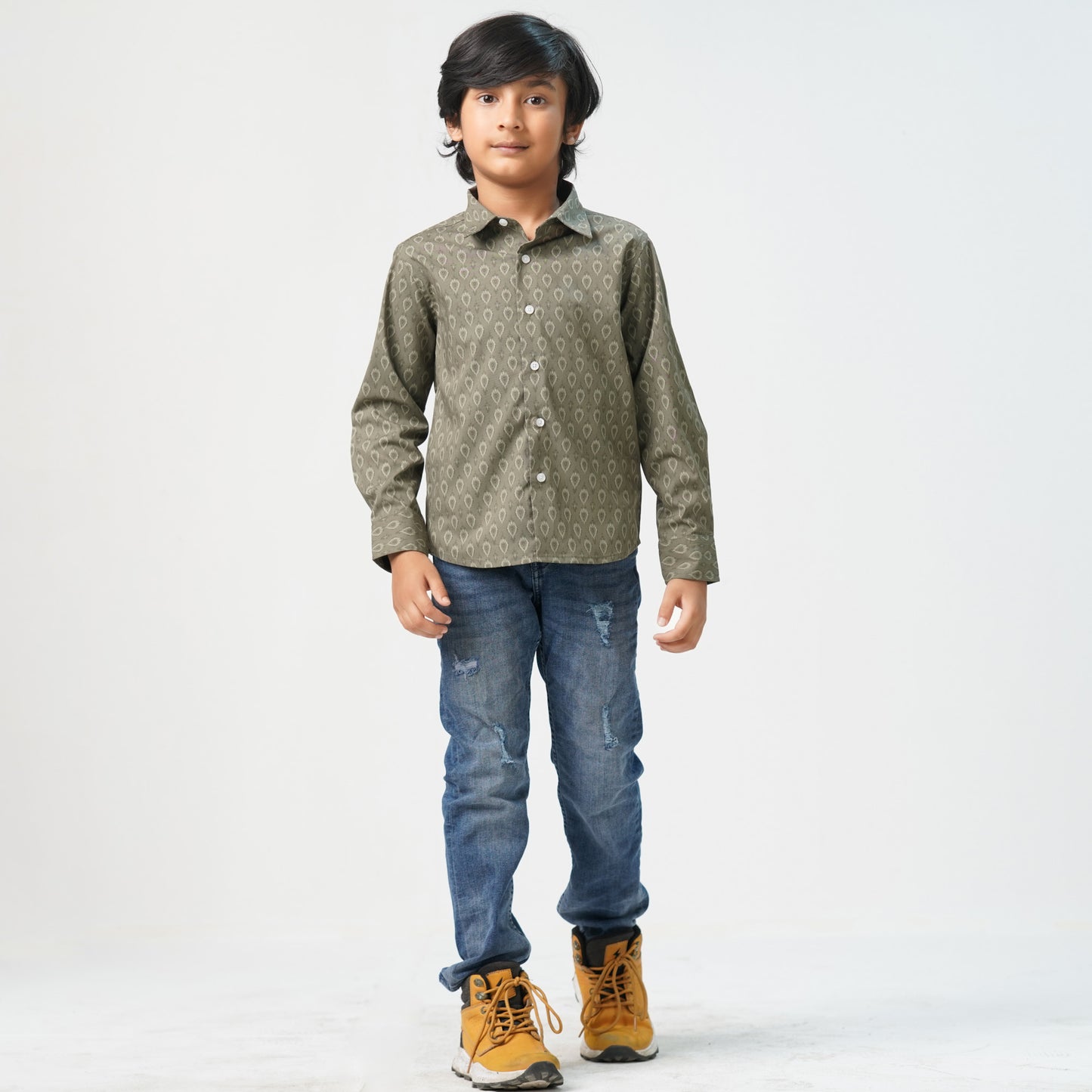 Baby Boy Olive L/S Shirt