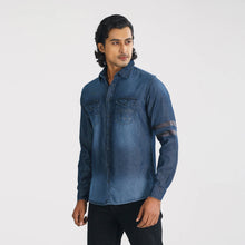 Load image into Gallery viewer, Men’s Printed Denim Shirt
