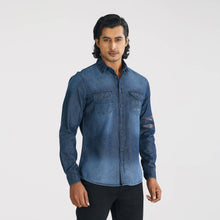 Load image into Gallery viewer, Men’s Printed Denim Shirt
