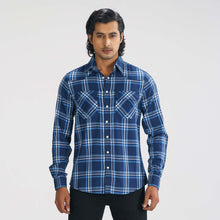 Load image into Gallery viewer, Mens Blue Check Shirt
