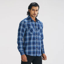 Load image into Gallery viewer, Mens Blue Check Shirt
