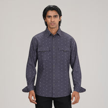 Load image into Gallery viewer, MENS L/S SHIRT-AOP BLACK
