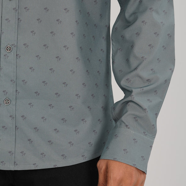 Mens Green Aop L/S Shirt