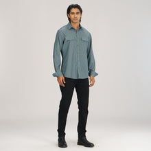 Load image into Gallery viewer, Mens Green Aop L/S Shirt
