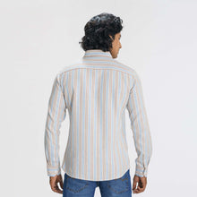 Load image into Gallery viewer, Men&#39;s Blue &amp; Cream Striped Shirt
