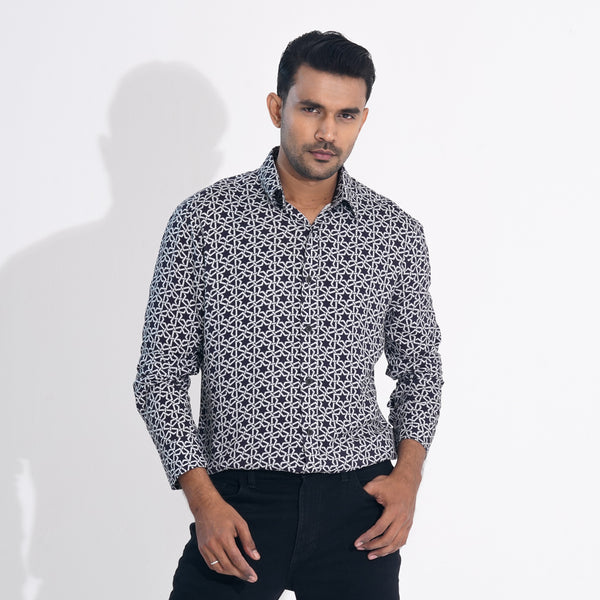 Men Gray Printed Shirt