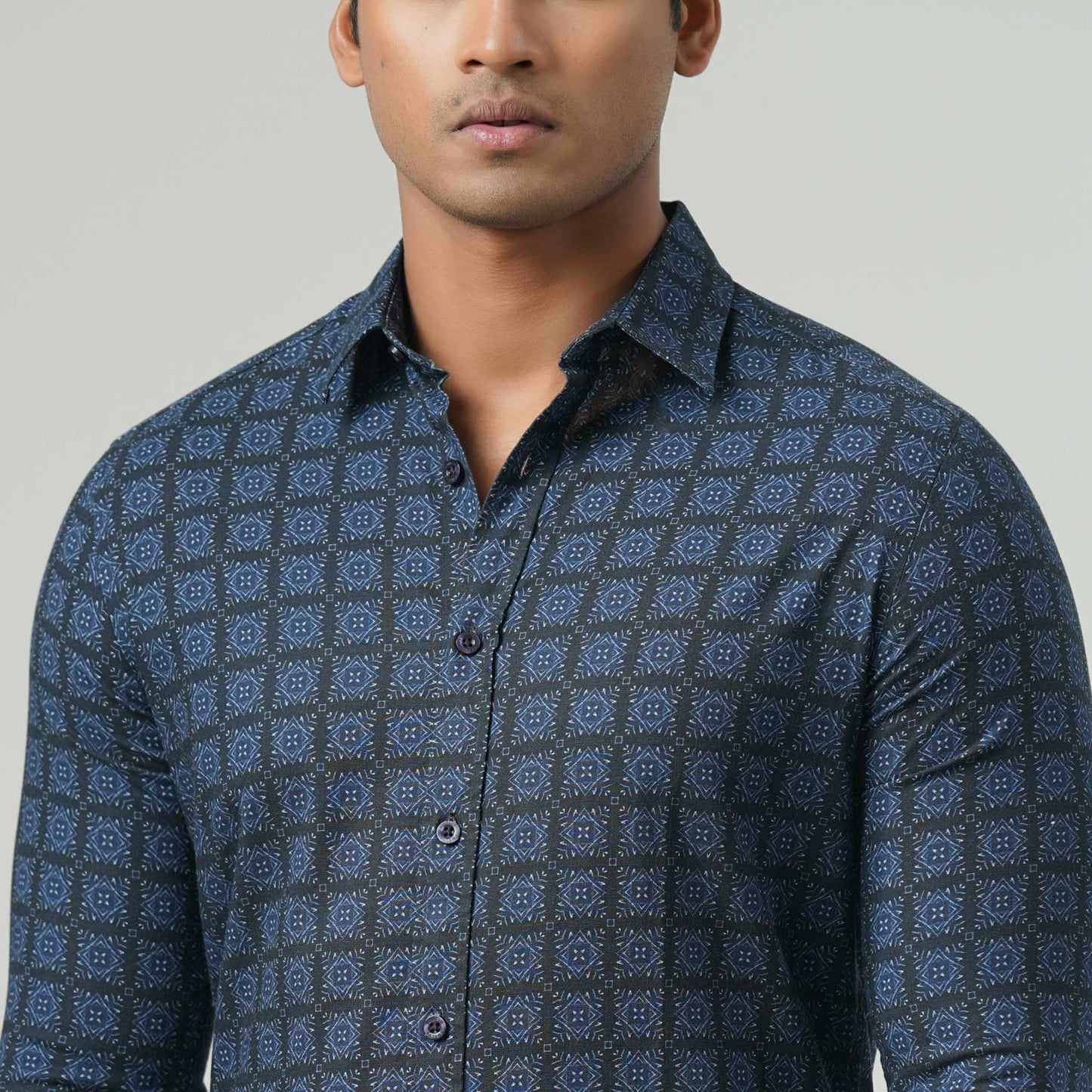 Mens Navy Casual Shirt