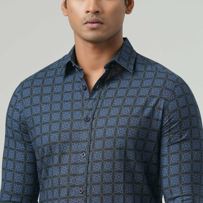 Mens Navy Casual Shirt