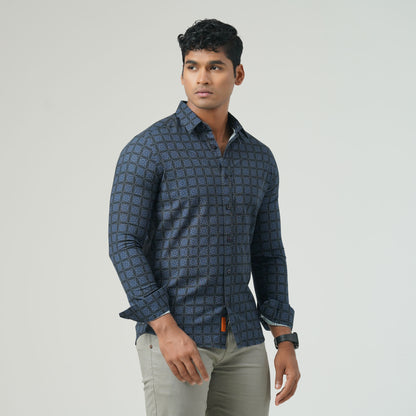 Mens Navy Casual Shirt