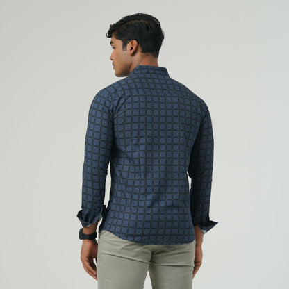 Mens Navy Casual Shirt