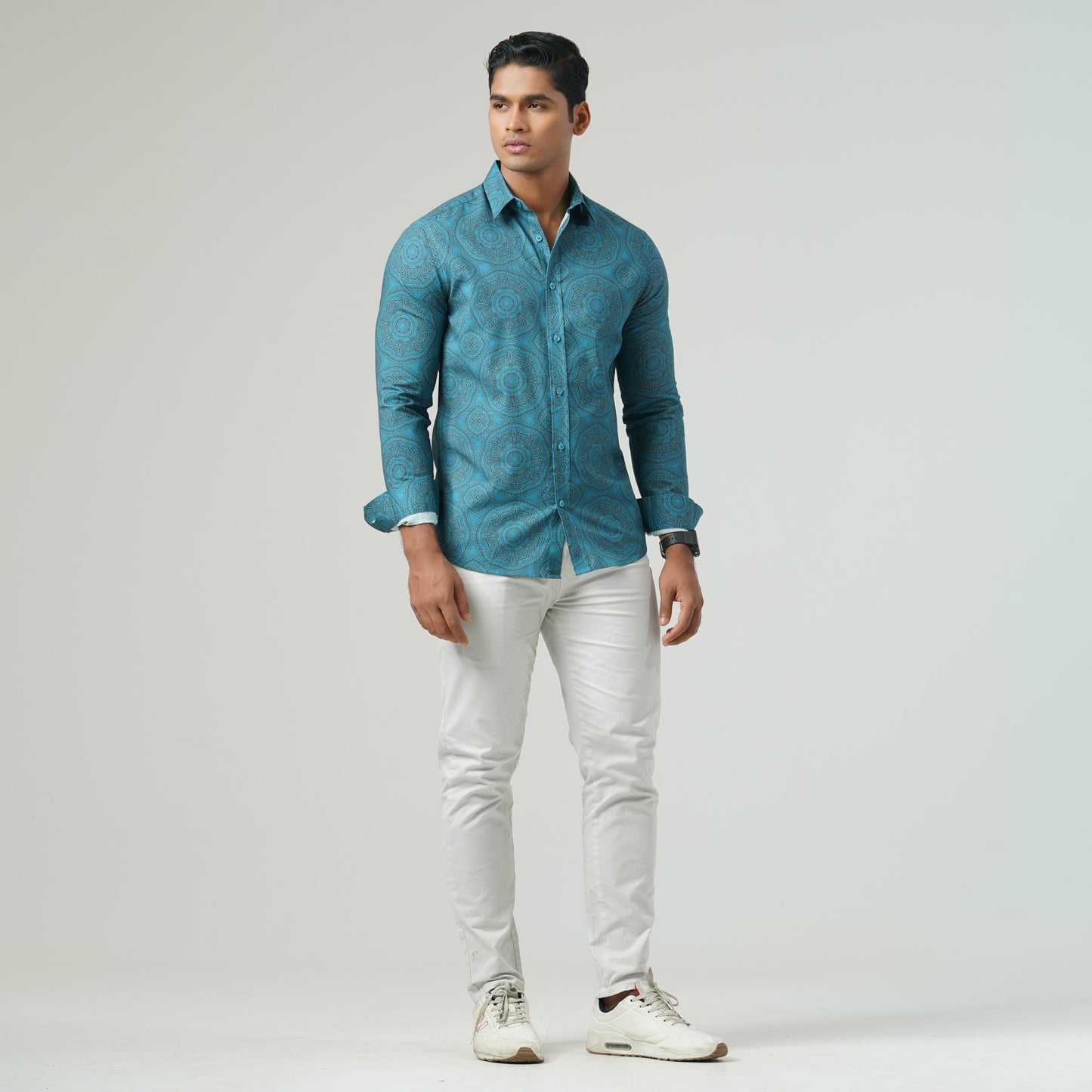 Mens Sole Blue Cotton Shirt