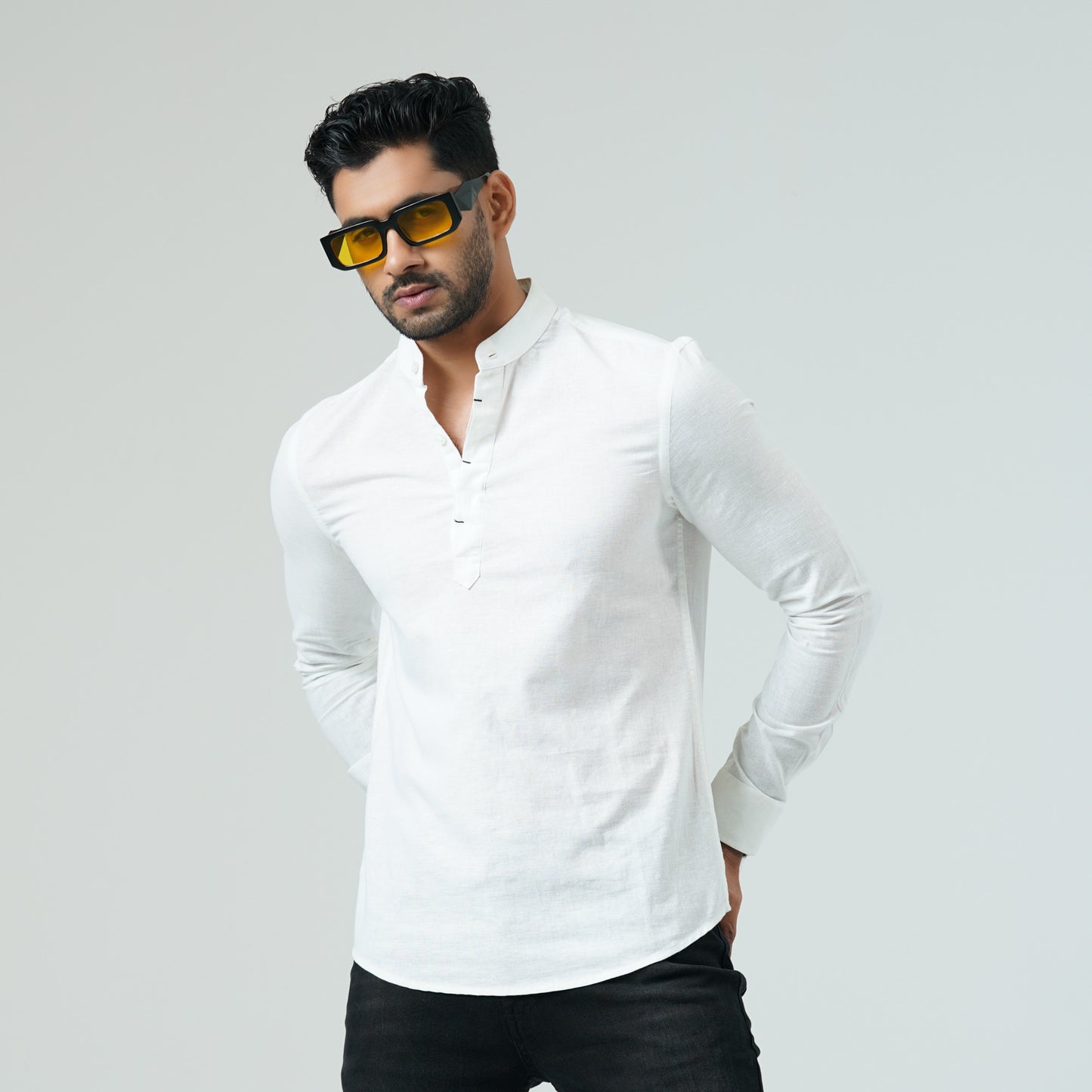 Mens White L/S Shirt