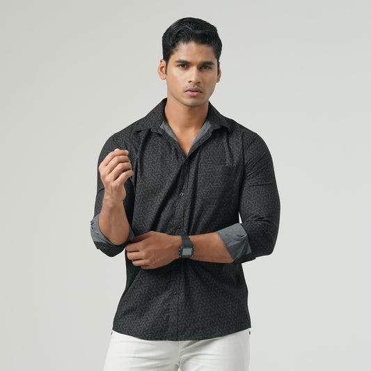 Mens Black Casual Shirt