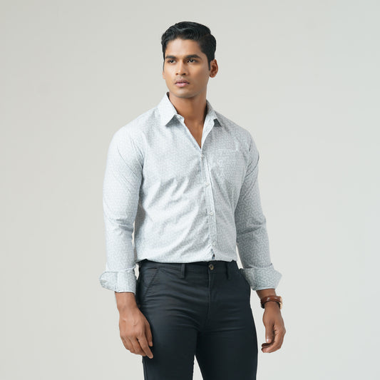 Mens Gray Casual Shirt