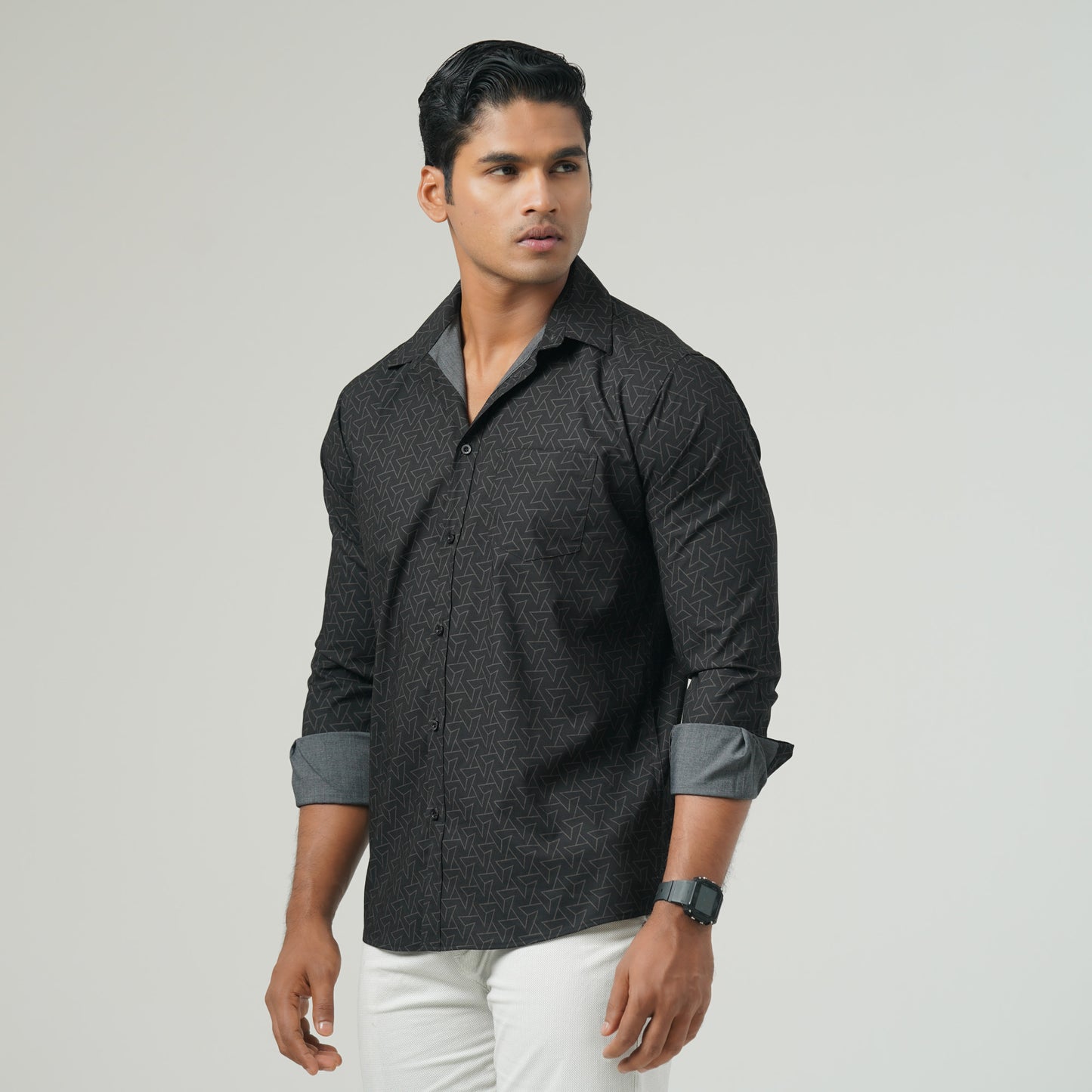 Mens Black Casual Shirt