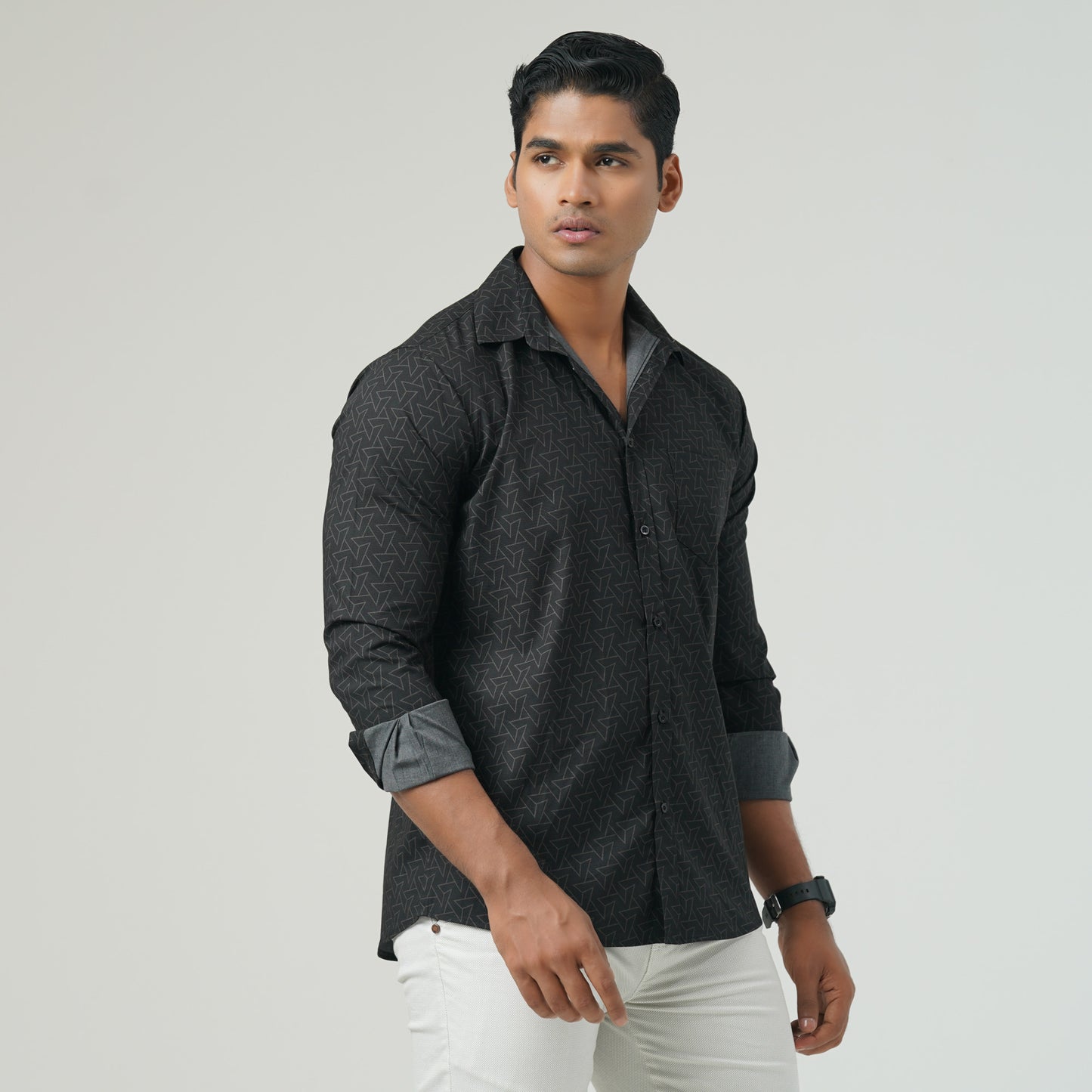 Mens Black Casual Shirt