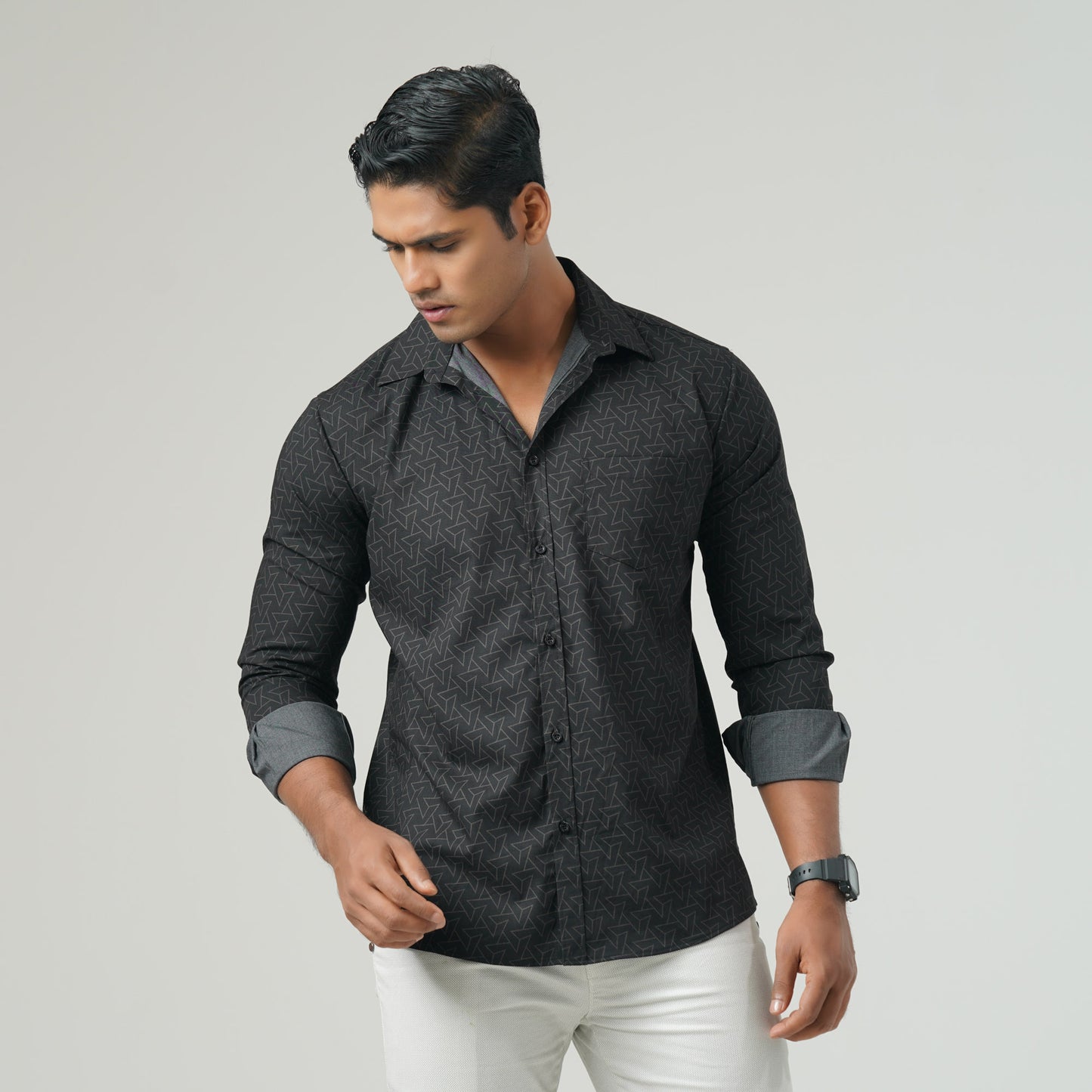 Mens Black Casual Shirt